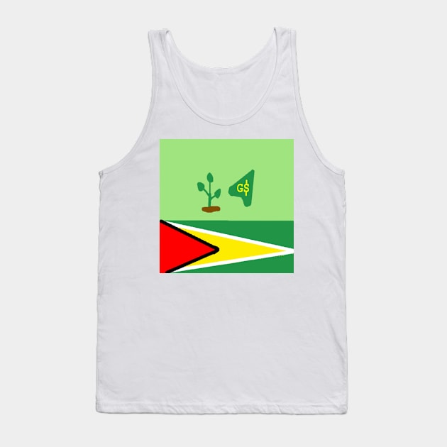 Sporty Guyana Design on White Background Tank Top by 2triadstore